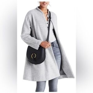 MADEWELL Stanza Herringbone GRAY Wool Blend Coat Jacket size S